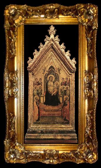 framed  DADDI, Bernardo Madonna and Child Enthroned with Angels and Saints dfg, ta009-2